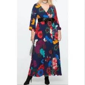 NWT Eloquii Faux Wrap Maxi